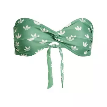 Топ бикини ADIDAS ORIGINALS Bandeau Bikini Top Monogram, зеленый