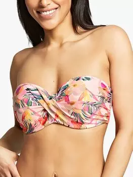 Топ бикини-бандо Panache Paradise, розовый тропический