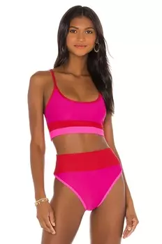 Топ бикини BEACH RIOT Eva, цвет Fuchsia Red & Neon Pink