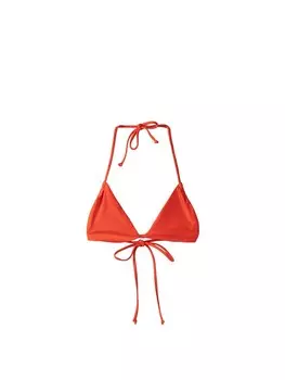 Топ бикини Bershka Triangle Bikini Top, ярко-красный