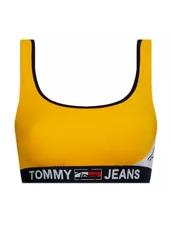 Топ бикини без косточек Tommy Jeans, цвет Curry