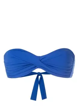 Топ бикини без рукавов с драпировкой Amir Slama, синий