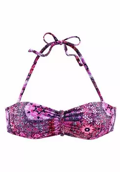 Топ бикини Buffalo HAPPY, цвет Aubergine/Pink