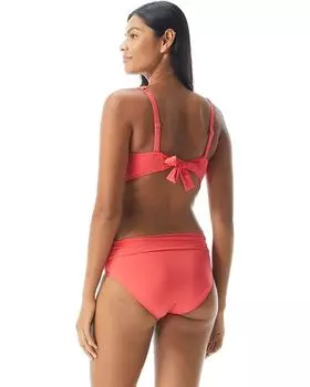 Топ бикини COCO REEF Classic Solid Pleated Bra Sized Bikini Top, цвет Papaya