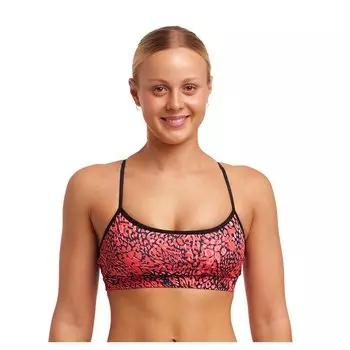 Топ бикини Funkita Swim Crop Spot Lots, розовый