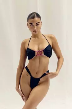 Топ бикини GOD SAVE QUEENS ТОП KISS AND RIDE, черный