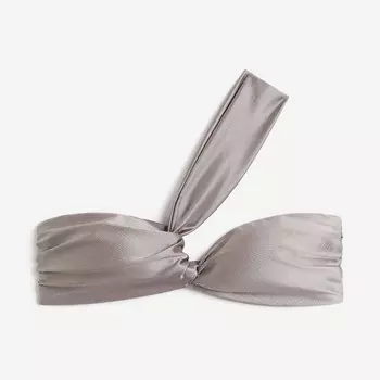 Топ бикини H&M Padded Bandeau, серо-бежевый