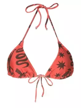 Топ бикини Hanna с вырезом халтер Lygia & Nanny, коричневый