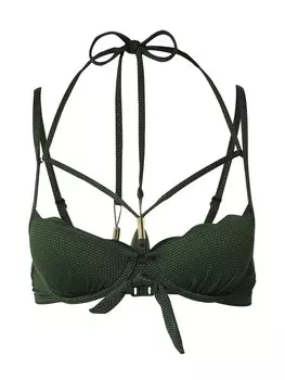 Топ бикини Hunkemller SCALLOP, темно-зеленый