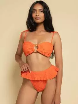 Топ бикини из хлопка с завязками Tori Montce, мультиколор