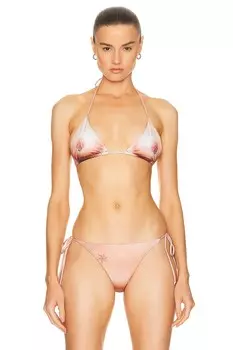 Топ бикини Jean Paul Gaultier Printed Corps, цвет Light Nude