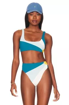 Топ бикини L*SPACE Lizzie Sunburst, цвет Mediterranean, Pool ,Cream, & Marigold