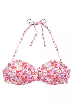 Топ бикини LASCANA Bikini Top, цвет Pink/Pink