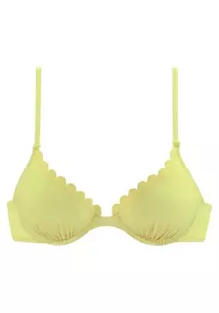Топ бикини LASCANA T-shirt Bikini Top, светло-желтый