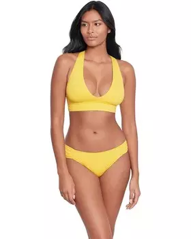 Топ бикини LAUREN Ralph Lauren Beach Club Solids Twist X Back, желтый