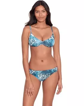 Топ бикини LAUREN Ralph Lauren Indigo Patchwork Scoop Shirred, цвет Multicolor