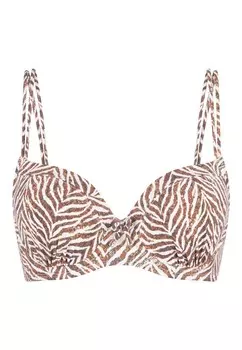 Топ бикини LingaDore T-shirt Bikini Top, цвет Brown/White
