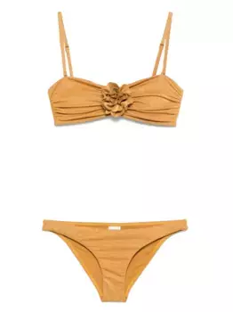 Топ бикини Lucky Flower ZIMMERMANN, коричневый