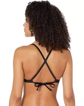 Топ бикини Madewell Madewell Second Wave Tie-Back Bikini Top, реальный черный