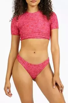 Топ бикини Malibu Crop в цвете Eco Guava Bloom NIRVANIC