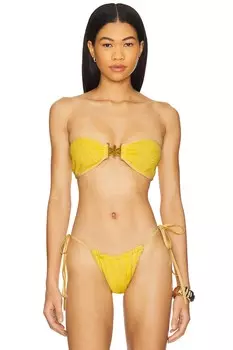 Топ бикини Mia Asta Resort, butter yellow sequin