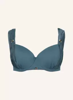 Топ бикини на косточках summer silence с драгоценными камнями Cyell, синий