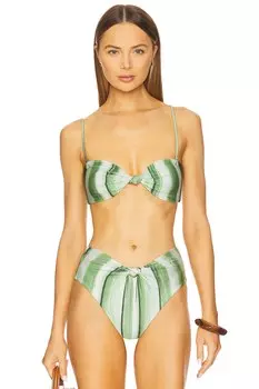 Топ бикини Oswin Cult Gaia, calla lily painted stripe