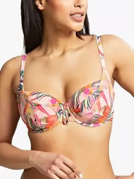 Топ бикини Panache Paradise Balconette, розовый тропический