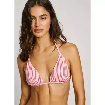 Топ бикини Pepe Jeans Vrt Stripes Tr, розовый