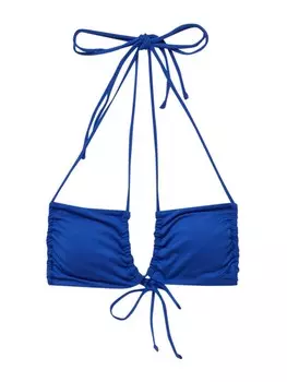 Топ бикини Pull&Bear Triangle Bikini Top, королевский синий