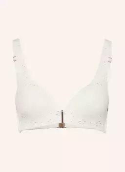 Топ бикини пуш-ап белая вышивка Beachlife, белый