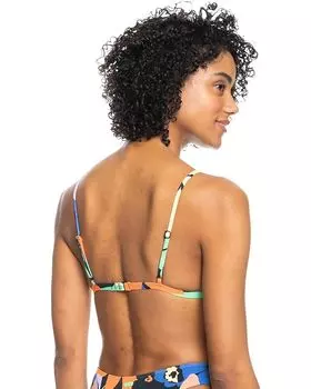 Топ бикини Roxy Color Jam Fixed Bikini Top, цвет Anthracite Flower Jammin