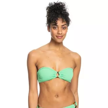 Топ бикини Roxy Color Jam Sd Bandeau, зеленый