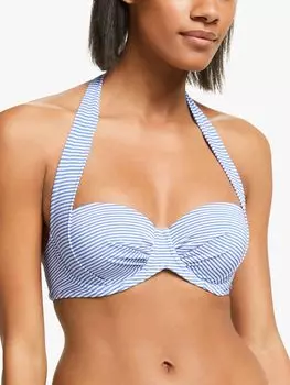 Топ бикини с бретельками на бретелях John Lewis St tropez синий