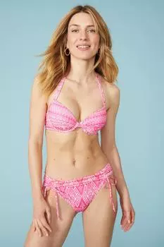 Топ бикини с бретелькой и принтом Ikat Debenhams, розовый