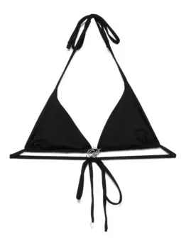 Топ бикини с цветочным принтом BLUMARINE, черный