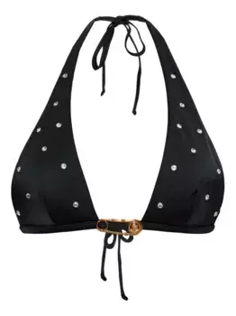 Топ бикини с кристаллами VERSACE, черный