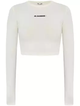Топ бикини с логотипом Jil Sander, белый