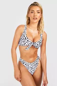 Топ бикини с погруженным погружением Boohoo, белый