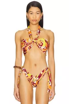 Топ бикини с принтом X Free-est, orange combo