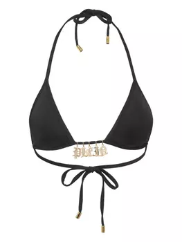 Топ бикини с треугольными чашками Philipp Plein, черный