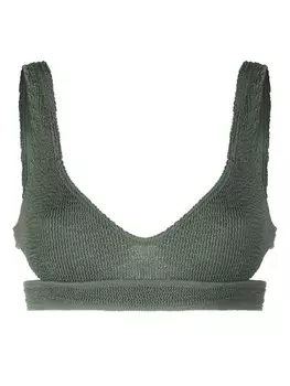 Топ бикини с вырезами Bond-eye, зеленый