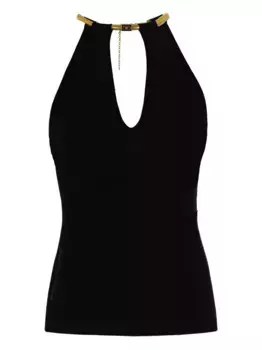 Топ бикини с вырезом халтер Elisabetta Franchi, черный