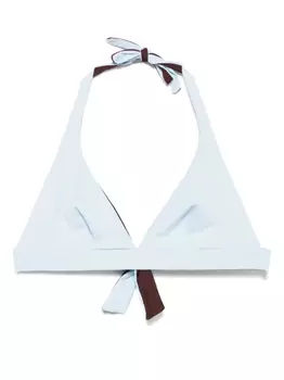 Топ бикини с вырезом халтер Fisico, синий