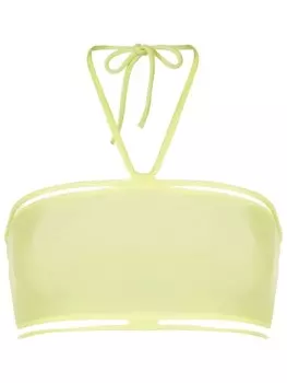Топ бикини с вырезом халтер Gloria Coelho, зеленый
