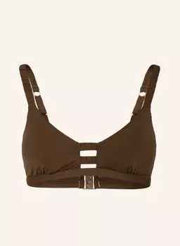 Топ бикини SEAFOLLY Bralette COLLECTIVE, коричневый