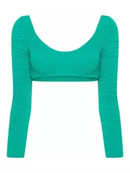 Топ бикини Sera с жатым эффектом Bond-eye, зеленый