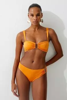 Топ бикини со съемными бретелями и обтягивающей отделкой Karen Millen, оранжевый