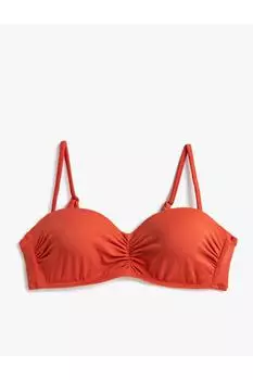 Топ бикини со сборками Koton, коричневый