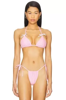 Топ бикини Solare More To Come, pink & white